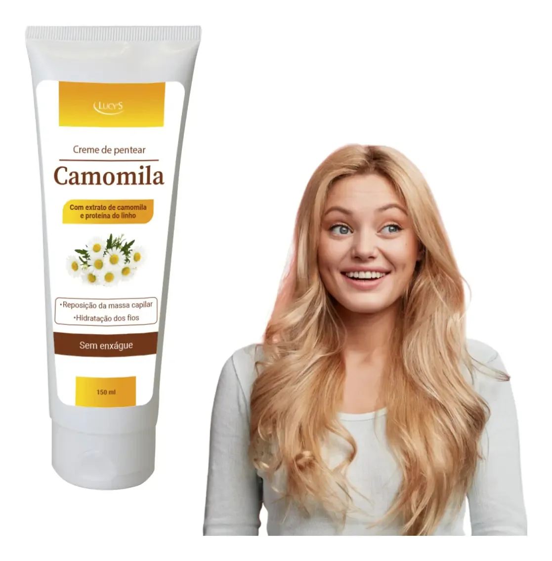 Creme De Pentear Camomila Repõe E Hidrata