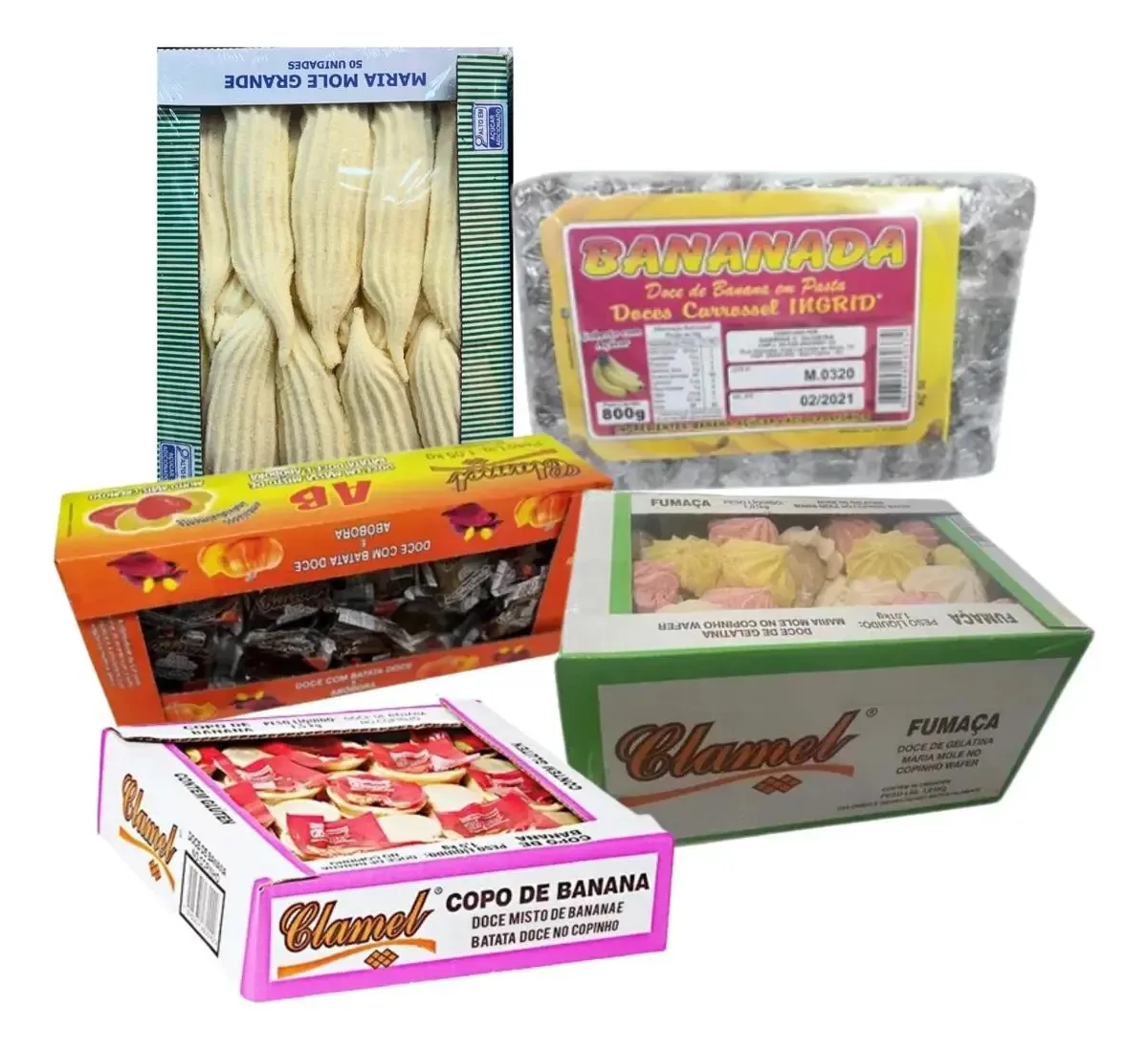 Kit Doces Festa Junina Clamel 250 Guloseimas Abóbora Banana Mole