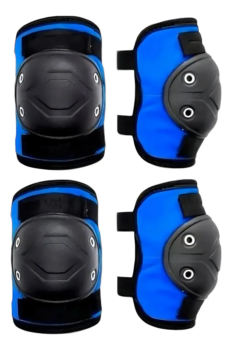 Kit de Proteção RadFox Crianças Joelheiras Cotoveleiras Azul 3 a 12 Anos