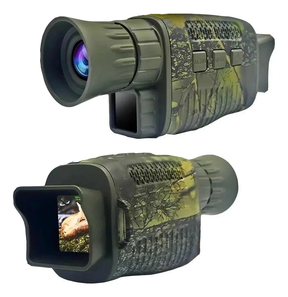 Monóculo Infravermelho Visão Noturna 200 Metros 5x Camuflado Cor Preto