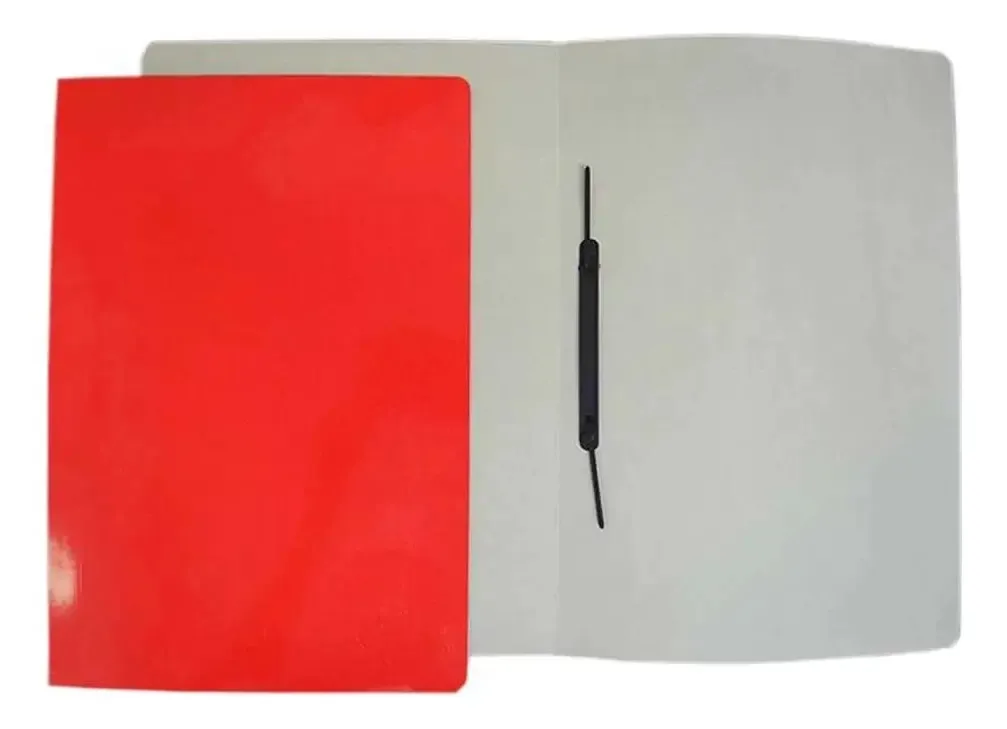 Pasta Grampo Plástico Polycart 1026 Vermelho