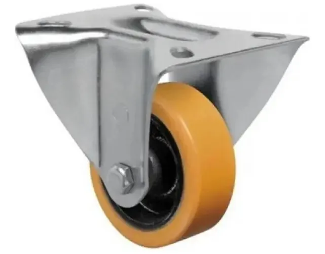 Rodizio Fixo Para Carrinhos Roda Poliuretano Fl 414 Pn Mf
