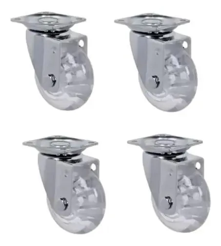 Rodizio Para Carrinhos E Móveis Roda Gel Kit Glap 210 Gel