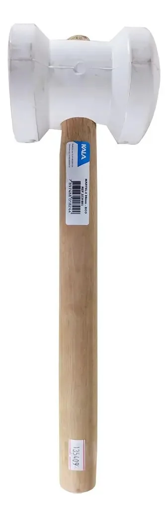 Martelo De Borracha Branca 80 Mm Kala