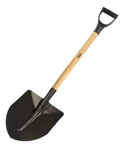 Pá de Bico Max Ferramentas Preto Cabo Reto 120cm Modelo 503250 Jardinagem