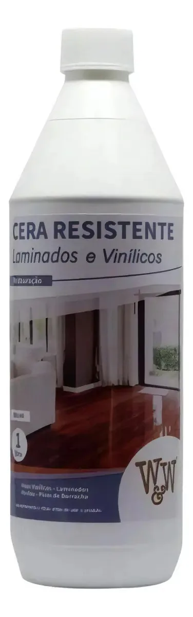 Cera Para Laminados Pisos Carpetes Madeira Brilhante W&w 1l
