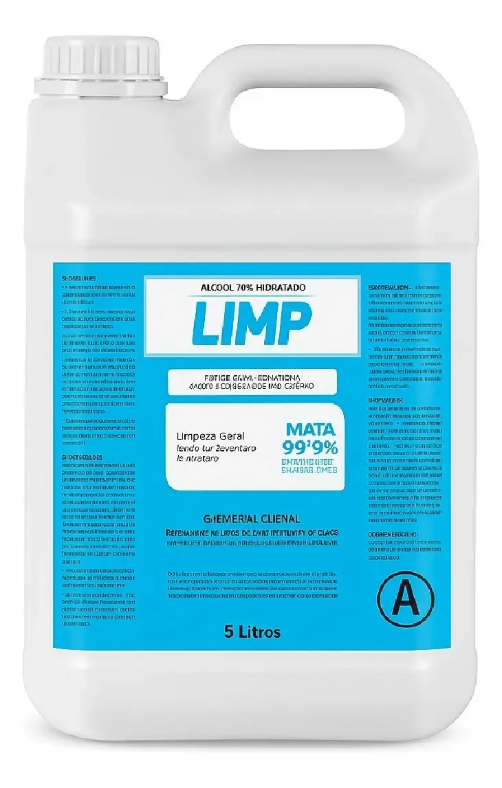 Álcool Antisséptico 70% Antisséptico Bactericida 5l Liquido
