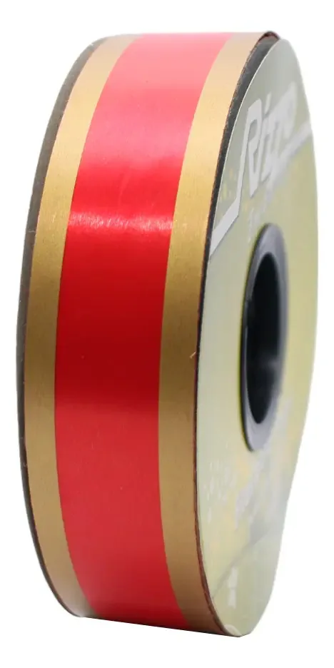 Fita Plástica Vermelha 32mm Rolo 100m para Laços e Decoração