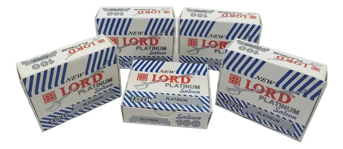 Kit 500 Meia Lâminas De Barbear Lord - Lamina Partida - Lb-030