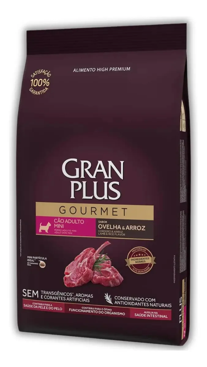 Ração Ovelha & Arroz Goumert 15kg Cães/adultos Raça/mini
