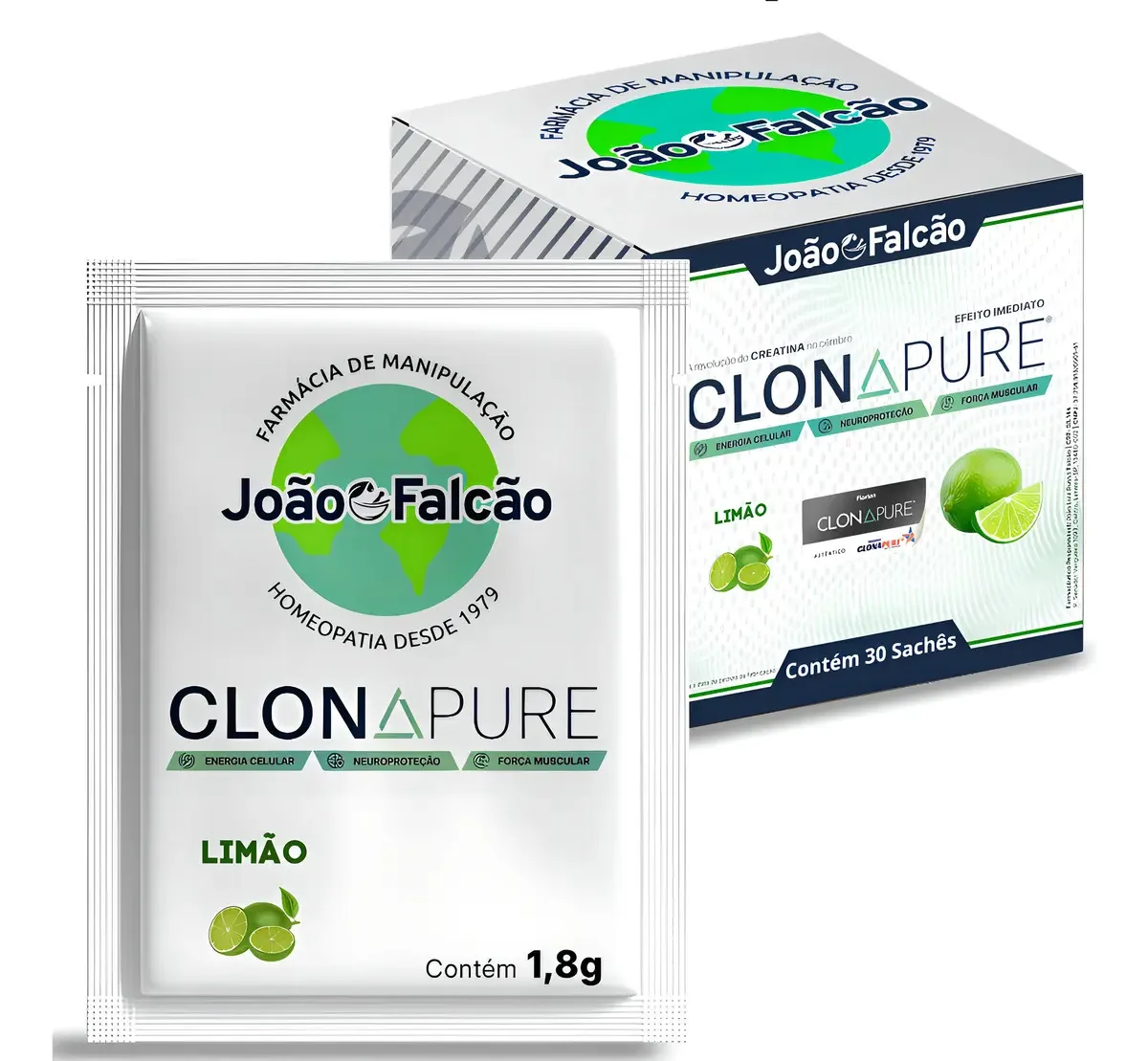 Clonapure® 1,8g Farmácia João Falcão 30 Sachês Sem Sabor