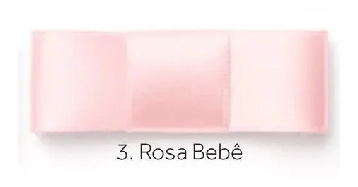 Fita de Cetim Najar Rosa Bebê para Laços e Artesanato, 1.5 cm