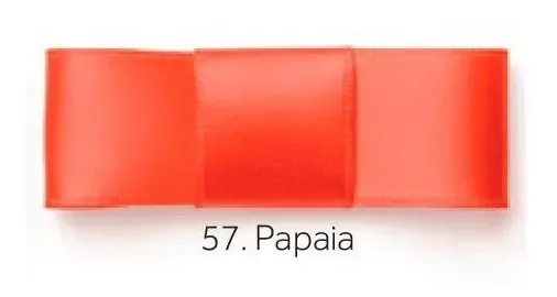 Fita Cetim Liso Najar 15mmx10m Cor Papaia