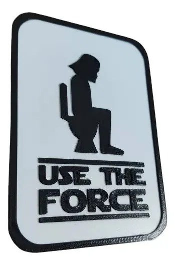 Placa Decorativa Para Banheiro Darth Vader - Star Wars