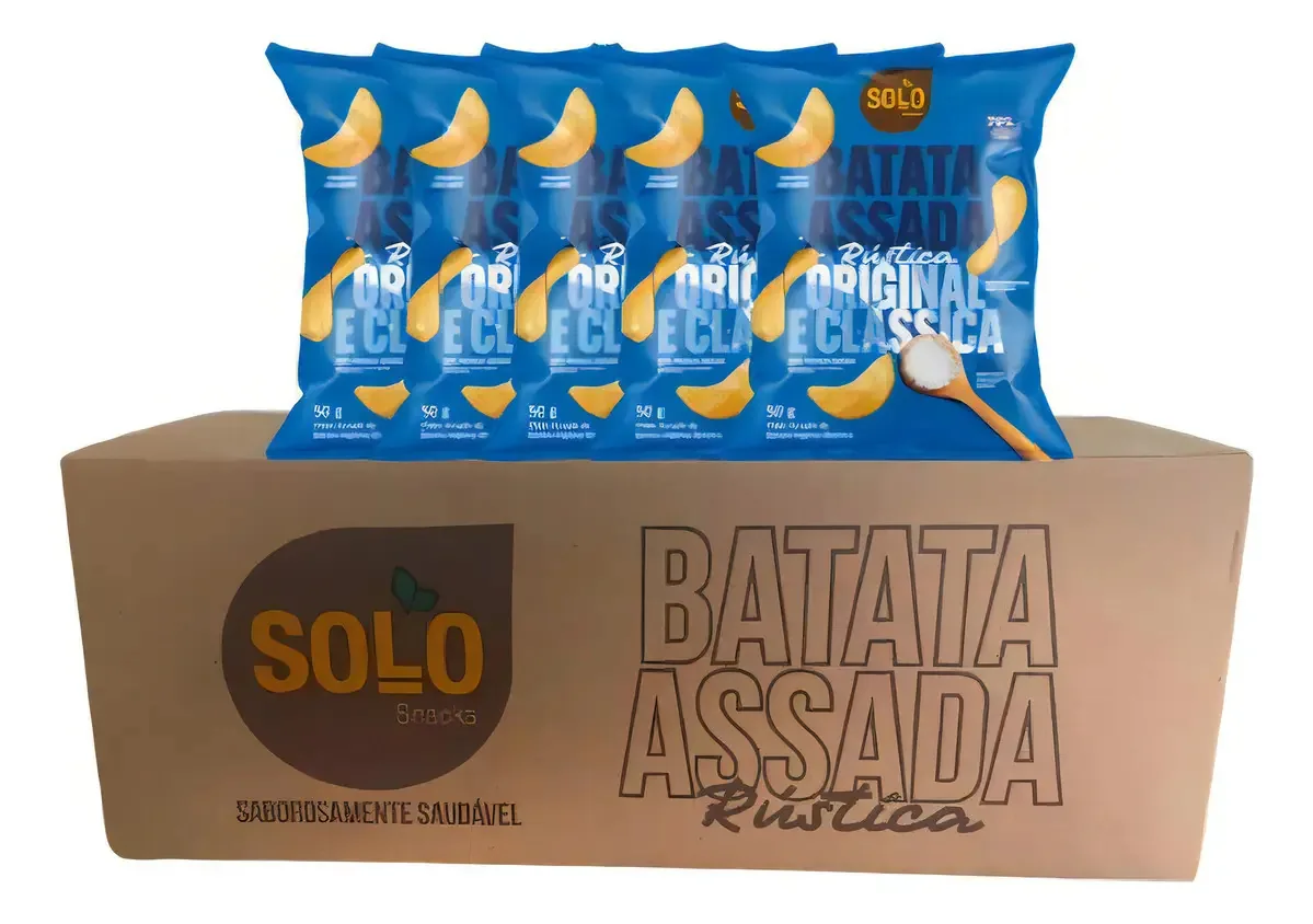 Caixa C/24 Unid Chips Batata Inglesa Assado Solo Snacks 50g