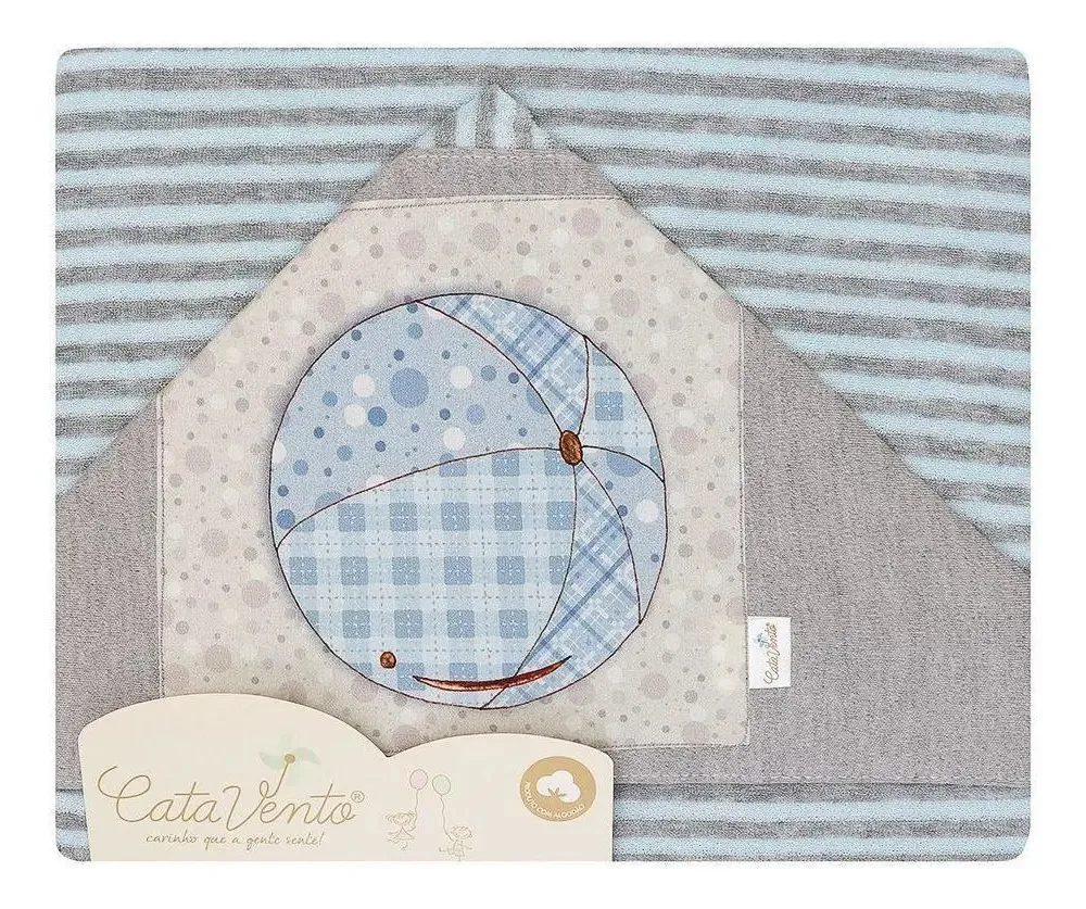 Toalha De Banho Bebe Catavento Plush Macio Bolinha