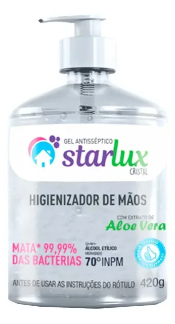 Starlux Gel P/maos Asseptgel Cristal 420g 6x1
