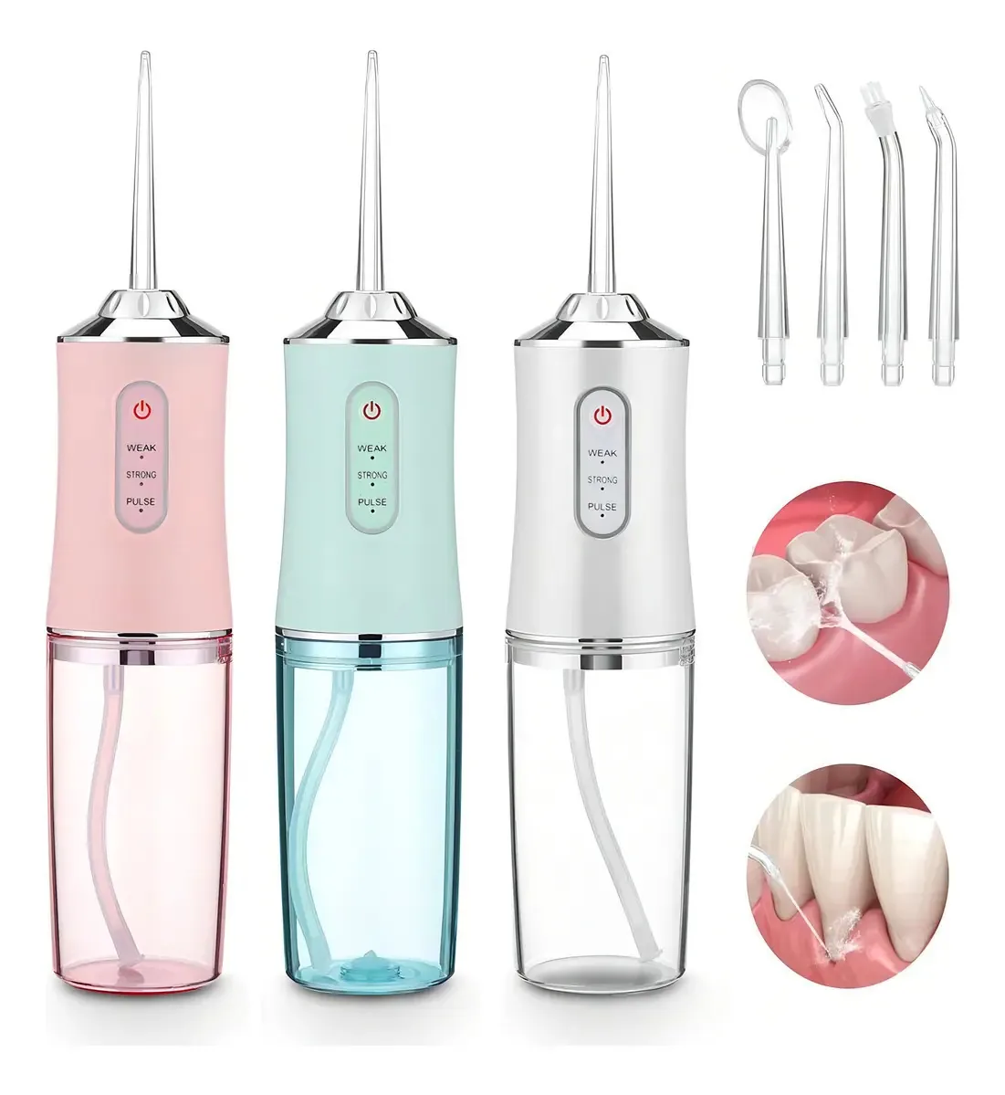 Irrigador Oral Elétrico Higiene Bucal Limpeza Dental Rosa