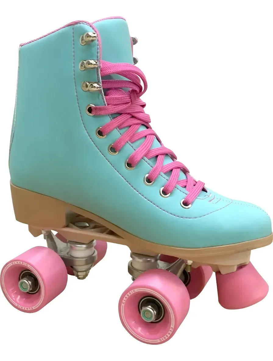 Patins Quad Infantil Owl Sports Unicorn Cor Ciano Tamanho Das Rodas 5.3 Cm Tamanho Dos Patins 30