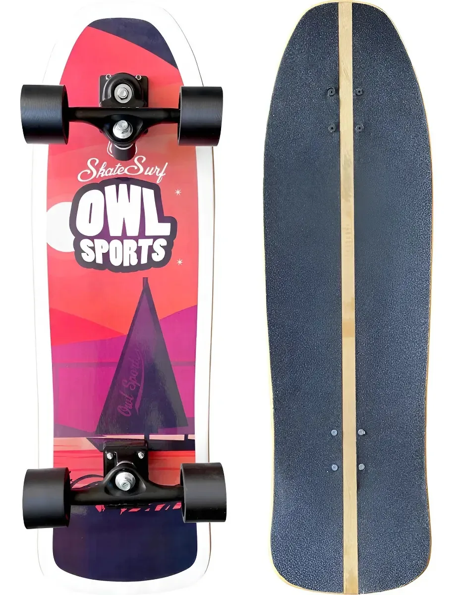 Skate Simulador De Surf Owl Sports Adrift Preta