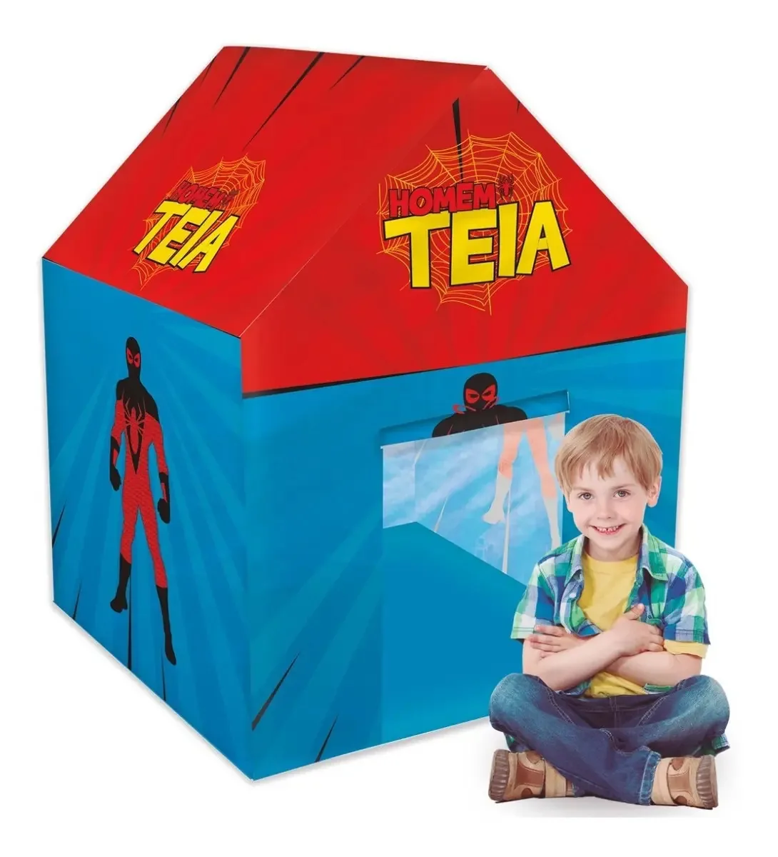 Toca Barraca Casinha Infantil Homem Teia