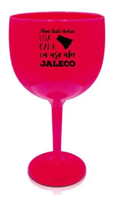 Kit 4 Taças Gin Rosa Acrílico Personalizadas Profissões