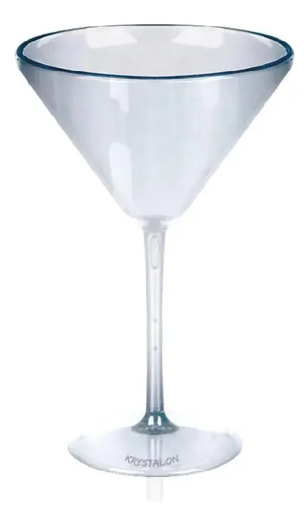 Kit 2 Taças Martini Transparente Krystalon Em Acrílico