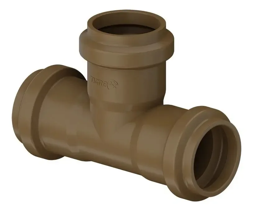 Tee de PVC Tigre 110mm com Anéis para Drenagem