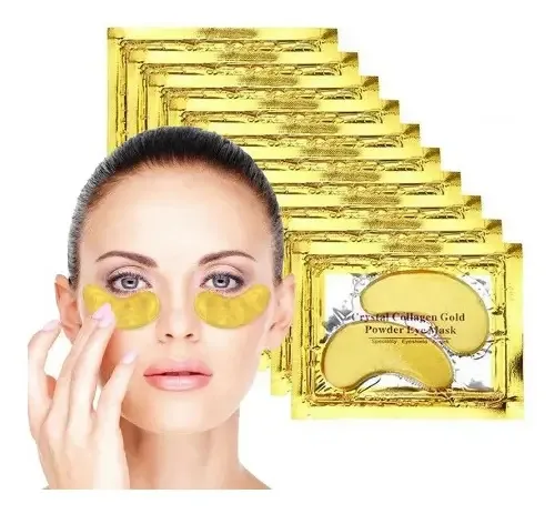 Kit 10 Máscaras Hidratante Ouro Eye Mask