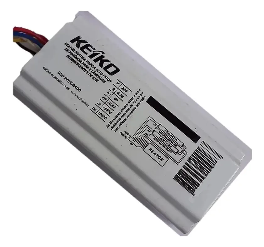 Reator Partida Rápida 2x20w 220v Fluor Keiko Fr202-226a