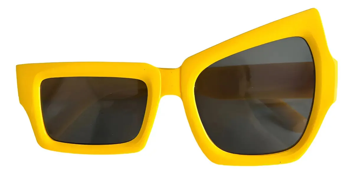 Óculos Irregular Amarelo Brink Fest Para Carnaval Festa Adulto