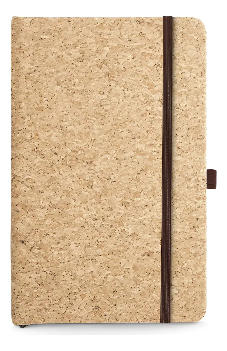 Caderno A6 Cortiça Capa Dura Folhas Lisas Anotações