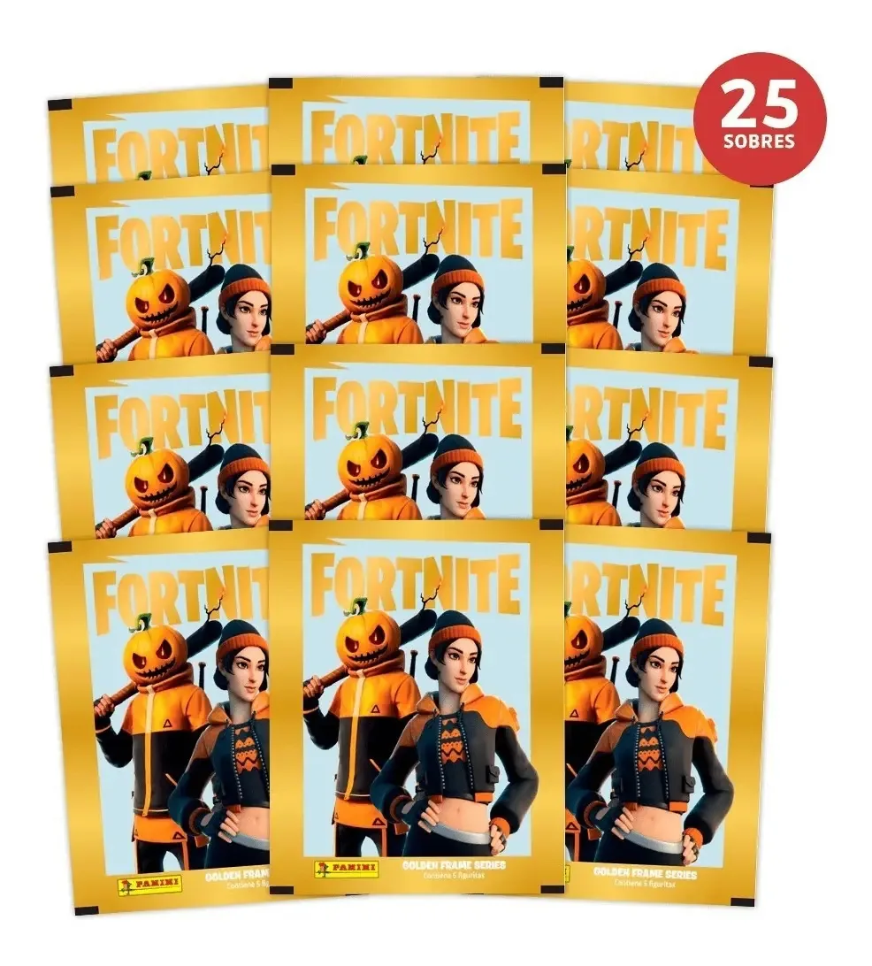 25 envelopes de álbuns Fortnite: série Golden Frame e personagem Fortnite