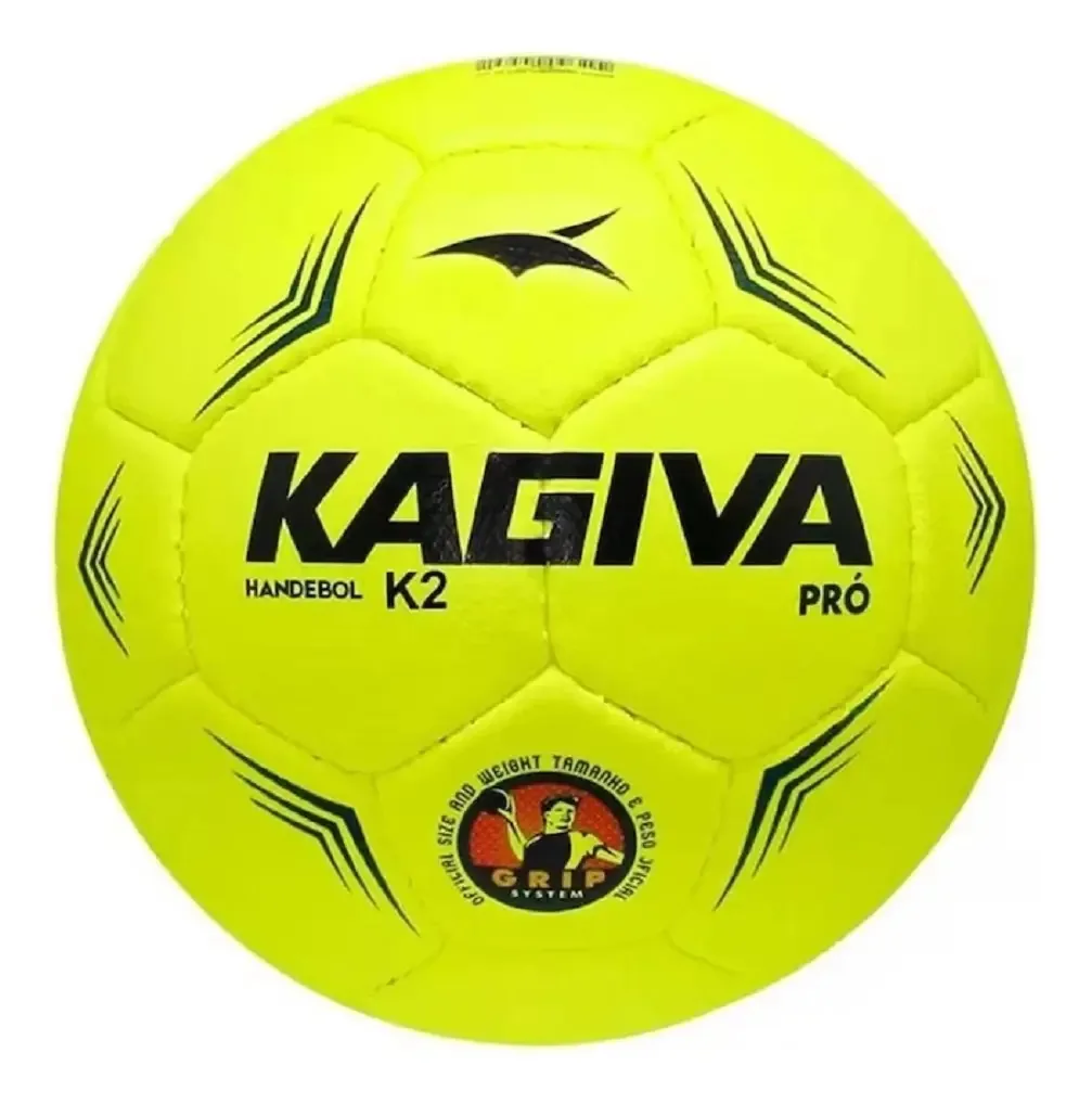 Bola de Handebol Kagiva K2 Pró Costurada Amarelo 56cm