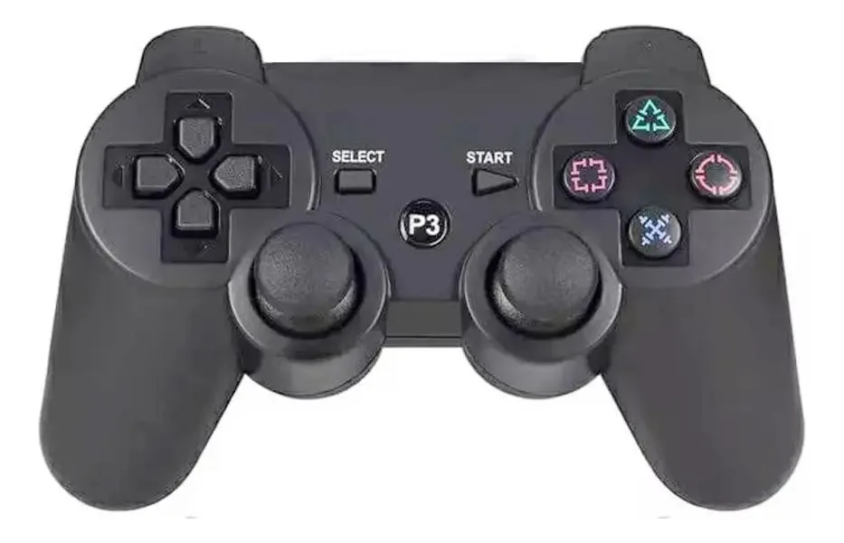 5 Controles PS3 Lotus Preto Joystick Wireless Dualshock 2 USB PC