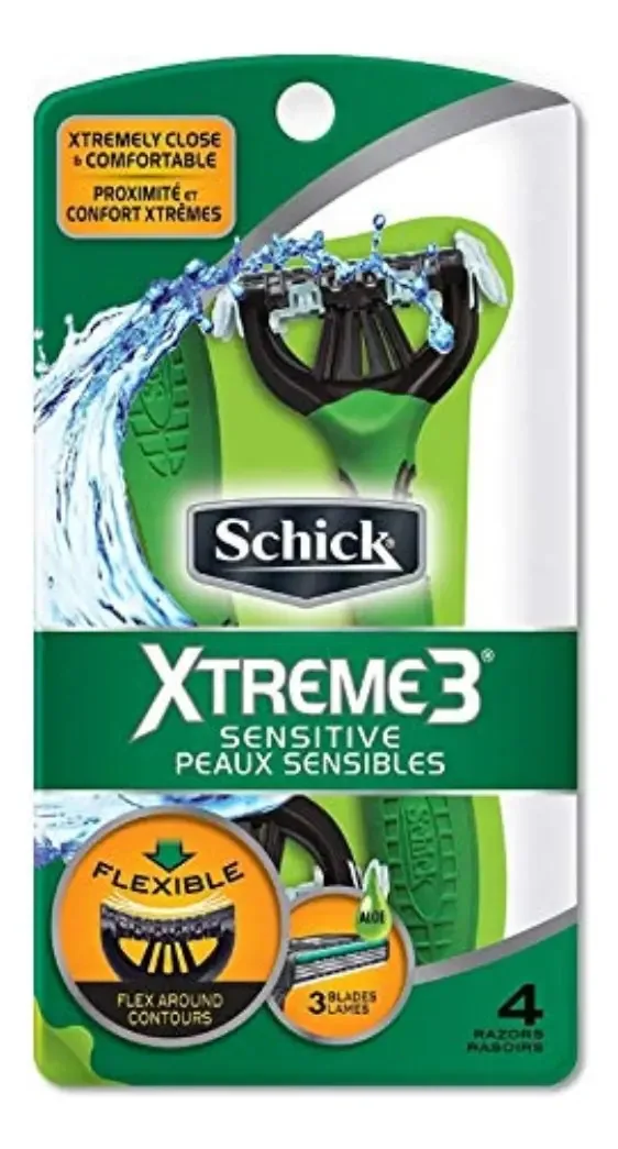40 Un. Aparelho De Barbear Xtreme 3 Sensitive Verde Schick