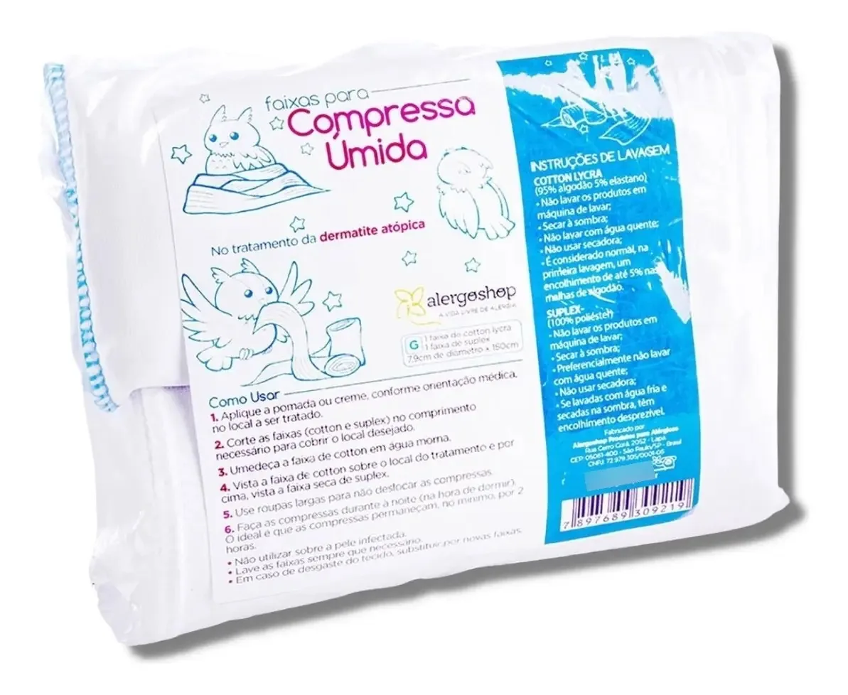 Gaze Alergoshop Compressa Umida de 38cm x 150cm x 2u
