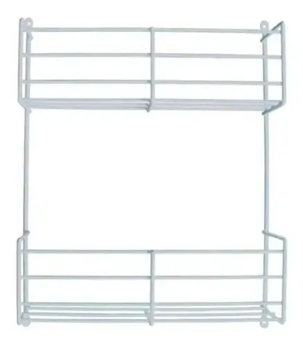 Porta Temperos Duplo Multiuso Condimentos Aramado Branco