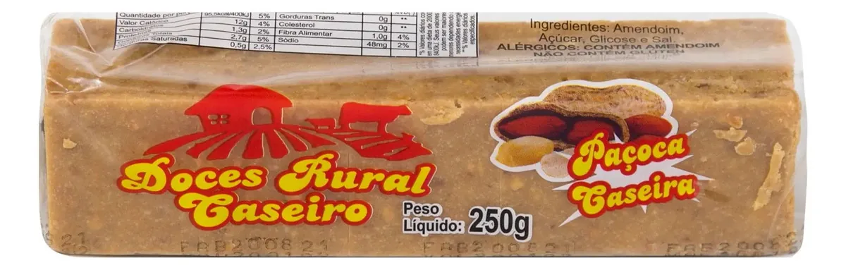 Doce Rural Pacoca Caseira 250g