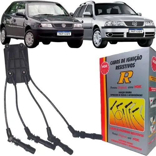 Cabo De Vela Ignição Ngk Gol Parati 1.0 16v Turbo. Cor Preto