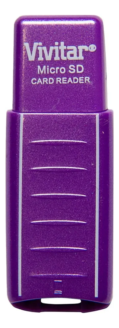 Leitor E Gravador De Cartão Micro Sd Via Usb 2.0 - Vivitar Cor Roxo