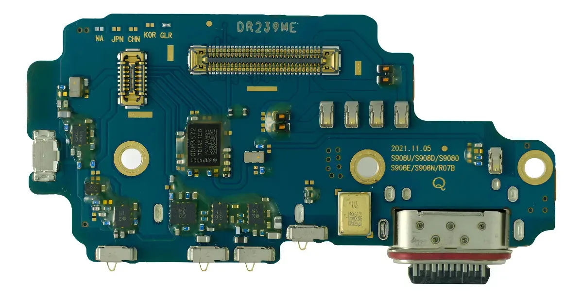 Placa Conector Carga Galaxy S22 Ultra Sm-s908e/ds