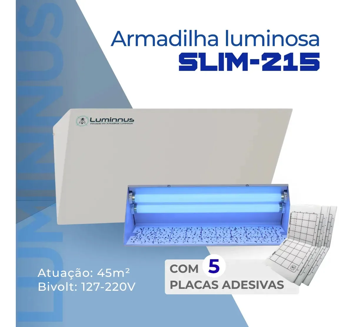 Armadilha Luminosa para açougue SLIM215 pega mosca bivolt