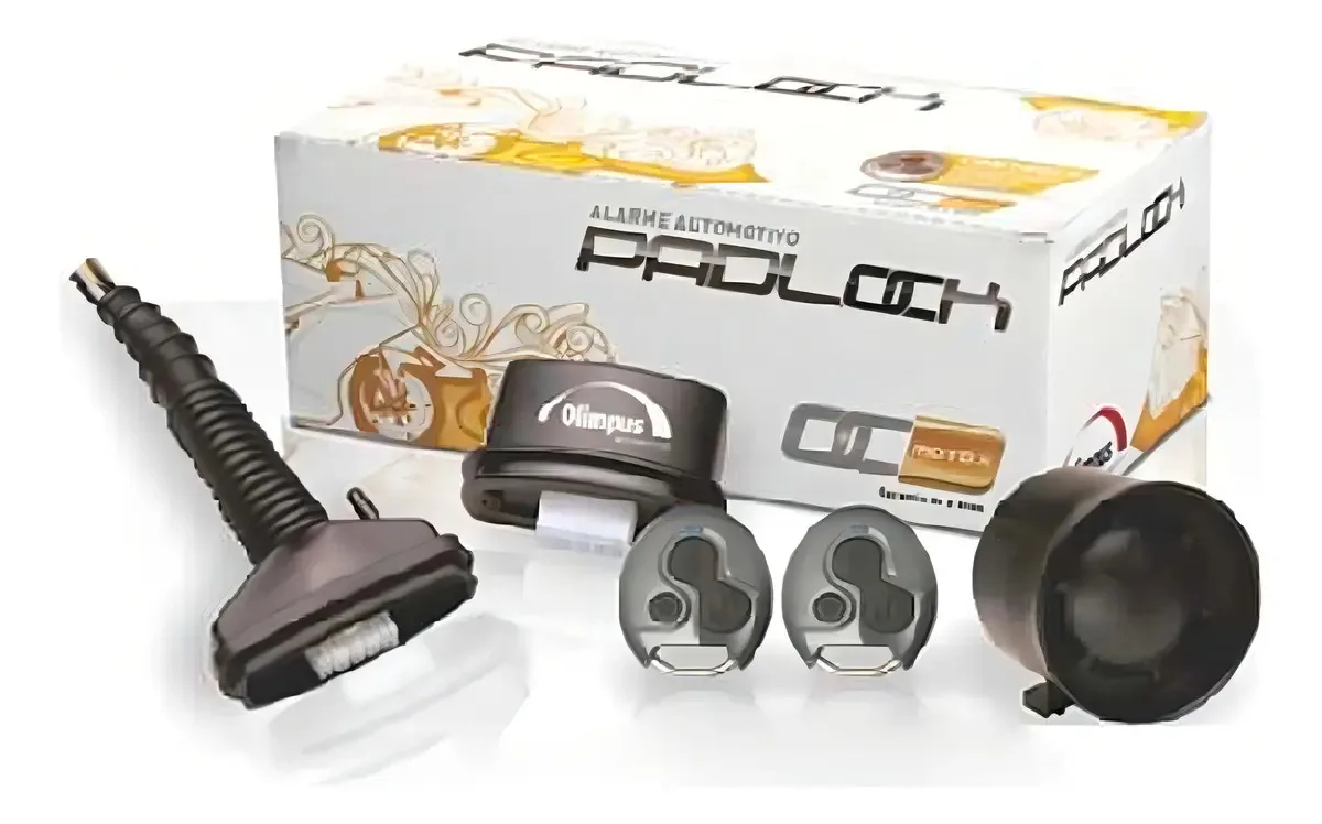 Alarme Olimpus Padlock Moto Antiassalto Controles Resistente Água