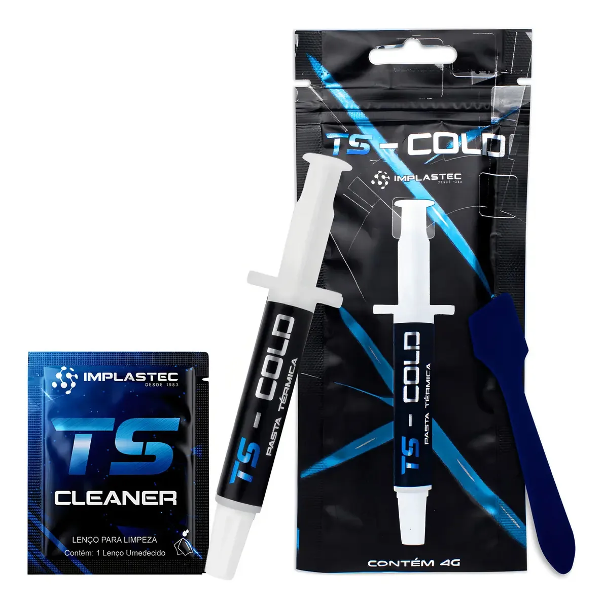 Pasta Térmica Prateada Implastec TS Cold 25g para CPU e GPU