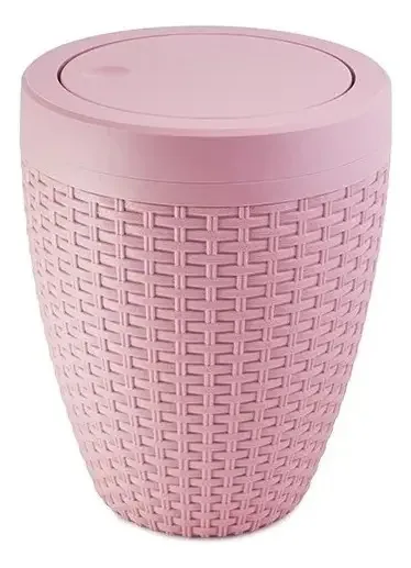 Cesto Basculante Rosa Rattan 7,5lts Aquaplás
