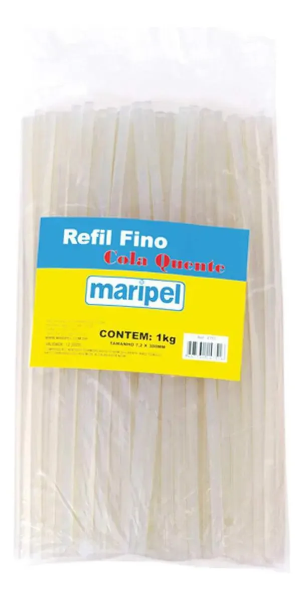 Bastão de Cola Quente Fino Maripel para Artesanato e Reparos