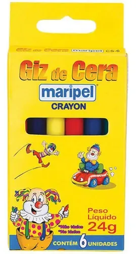 Lapis De Cera Fino 06 Cores Maripel