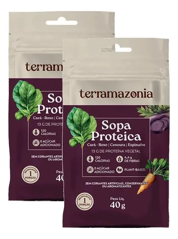 Kit 2x: Sopa Proteica Sachê Terramazonia 40g