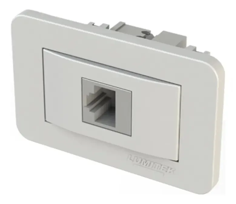 Tomada P/móveis De Informática 67x43mm - Rj45 - Lumitek Cor Branco